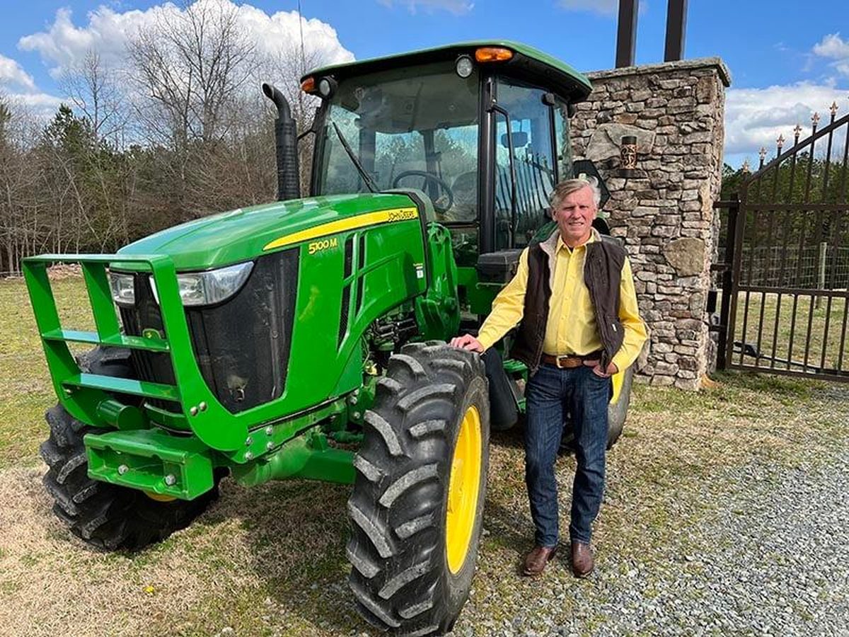 Tractor working the fields